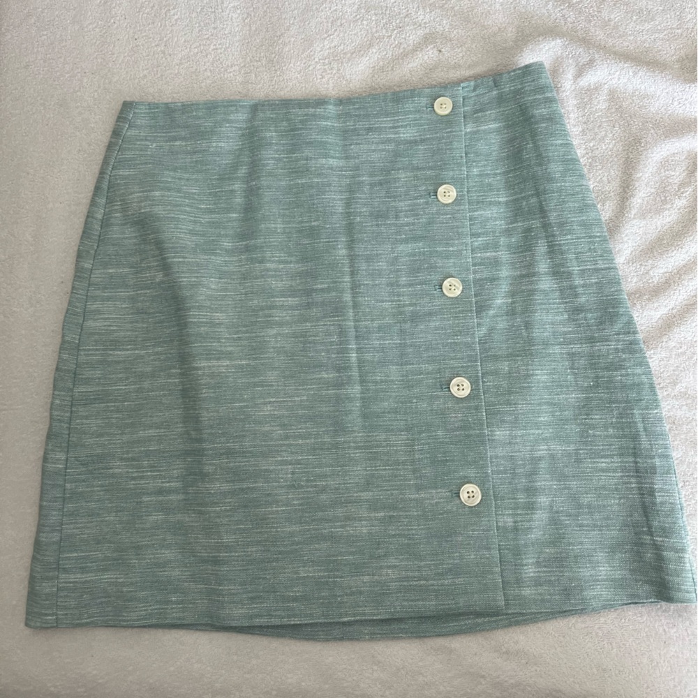 Loft size 10 Teal Tweed Pencil Skirt